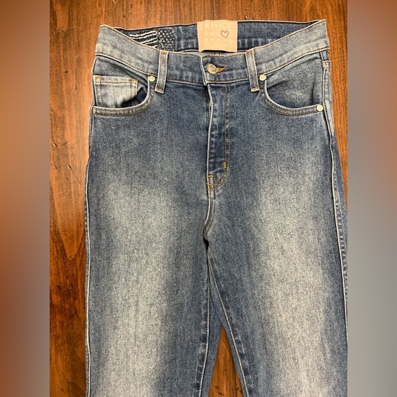 REVICE Star Burnout Jeans Size 26 Stars Flag High Rise Patriotic Stretch LA EUC - Picture 7 of 15